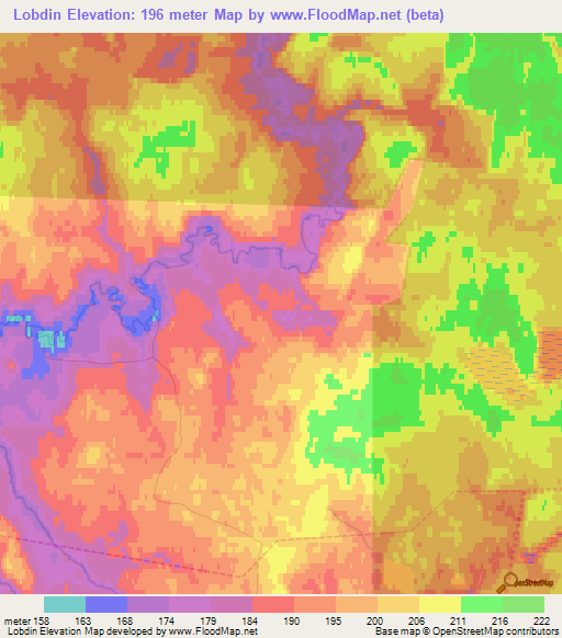 Lobdin,Russia Elevation Map