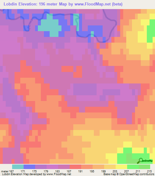 Lobdin,Russia Elevation Map