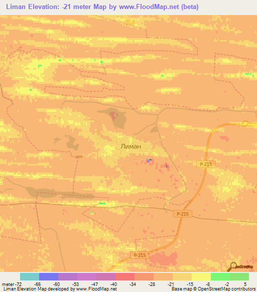 Liman,Russia Elevation Map