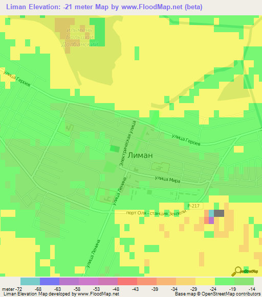 Liman,Russia Elevation Map