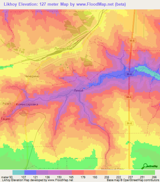 Likhoy,Russia Elevation Map