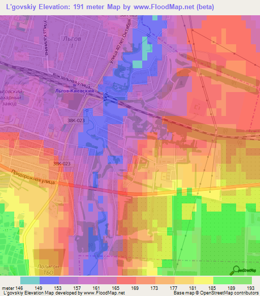 L'govskiy,Russia Elevation Map