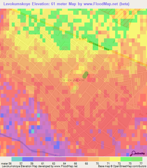 Levokumskoye,Russia Elevation Map