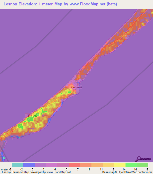 Lesnoy,Russia Elevation Map