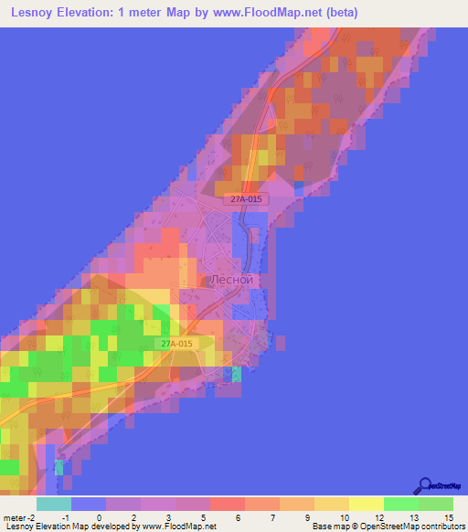 Lesnoy,Russia Elevation Map