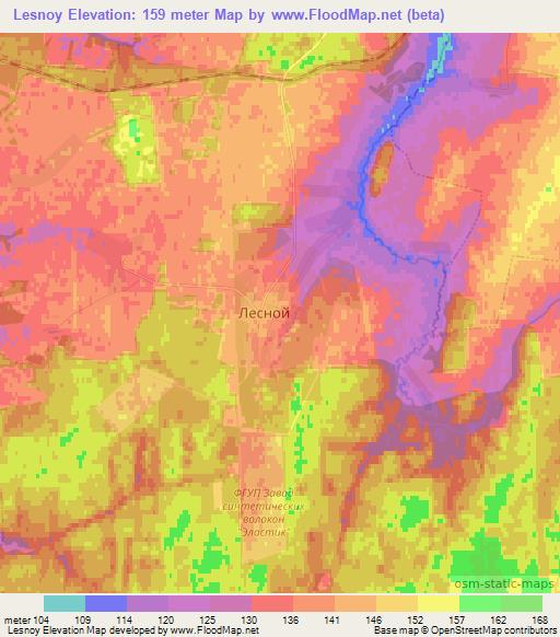 Lesnoy,Russia Elevation Map