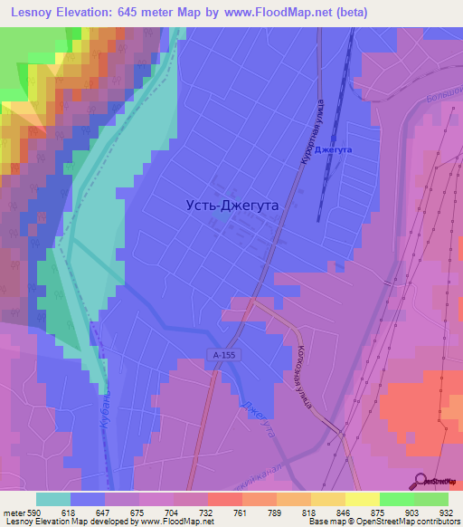 Lesnoy,Russia Elevation Map