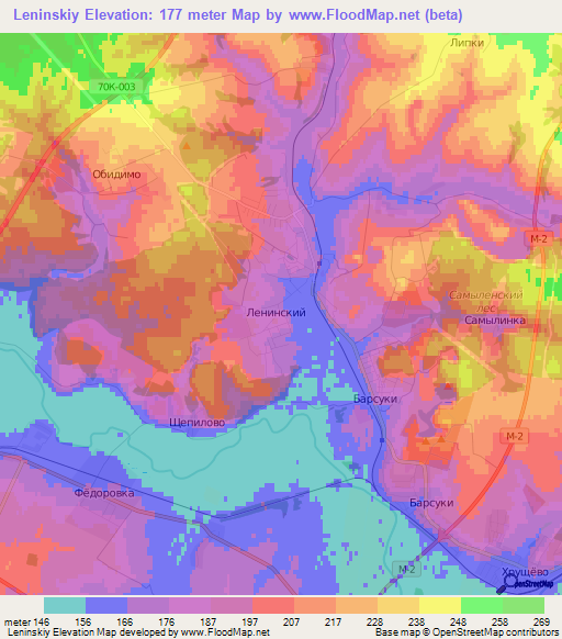 Leninskiy,Russia Elevation Map