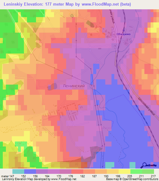 Leninskiy,Russia Elevation Map