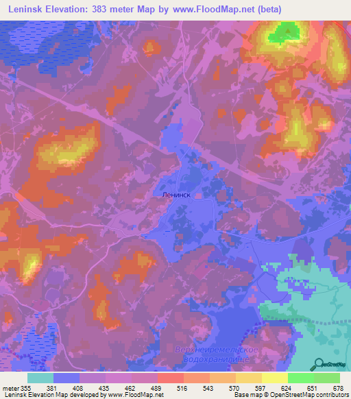 Leninsk,Russia Elevation Map