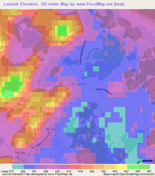 Leninsk,Russia Elevation Map