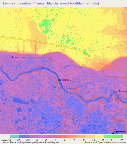 Leninsk,Russia Elevation Map