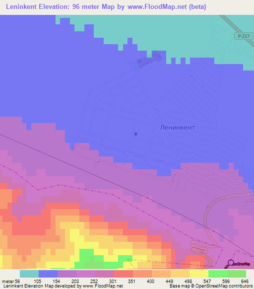 Leninkent,Russia Elevation Map