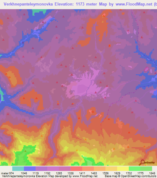 Verkhnepanteleymonovka,Russia Elevation Map