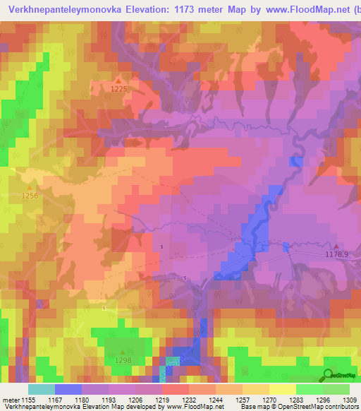 Verkhnepanteleymonovka,Russia Elevation Map