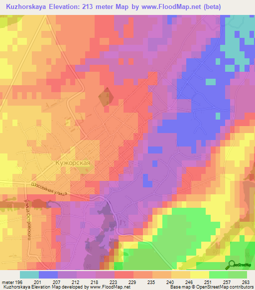 Kuzhorskaya,Russia Elevation Map