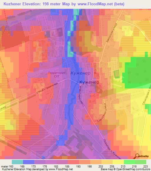 Kuzhener,Russia Elevation Map