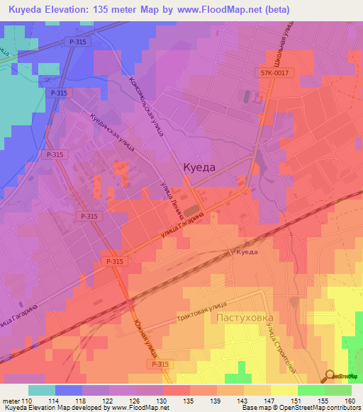 Kuyeda,Russia Elevation Map