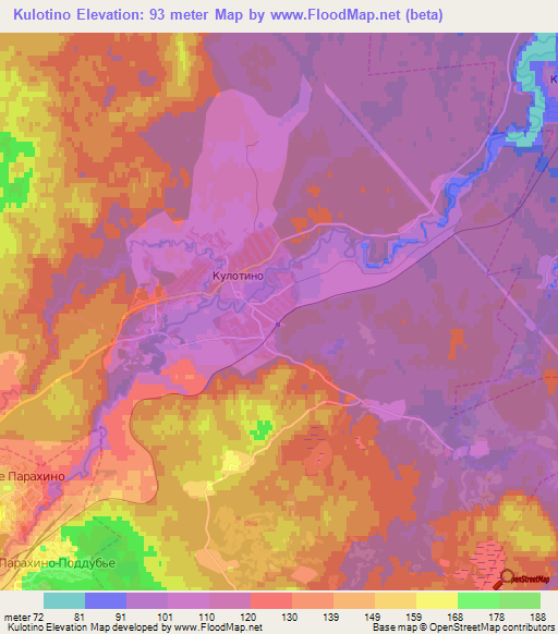 Kulotino,Russia Elevation Map