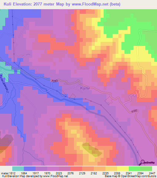 Kuli,Russia Elevation Map