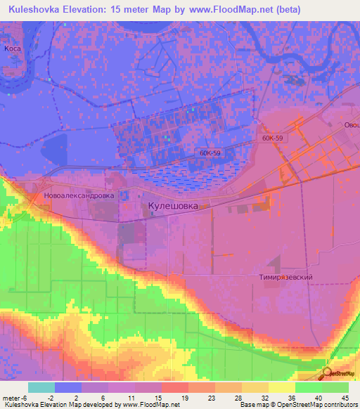 Kuleshovka,Russia Elevation Map