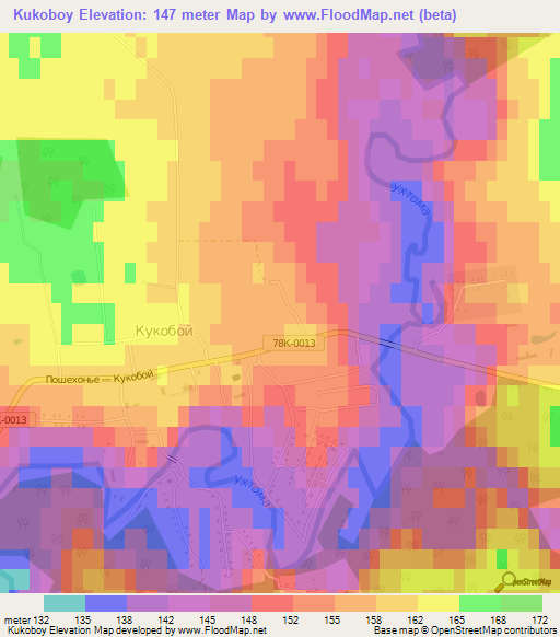 Kukoboy,Russia Elevation Map