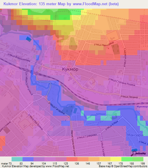 Kukmor,Russia Elevation Map