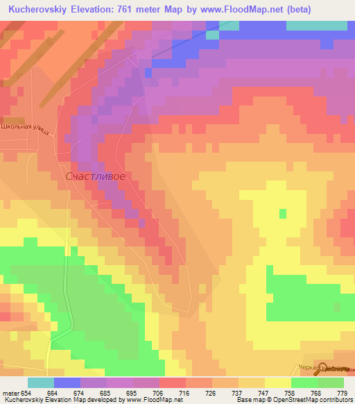 Kucherovskiy,Russia Elevation Map