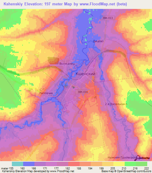 Kshenskiy,Russia Elevation Map