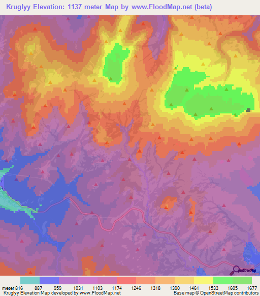 Kruglyy,Russia Elevation Map