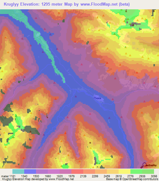 Kruglyy,Russia Elevation Map