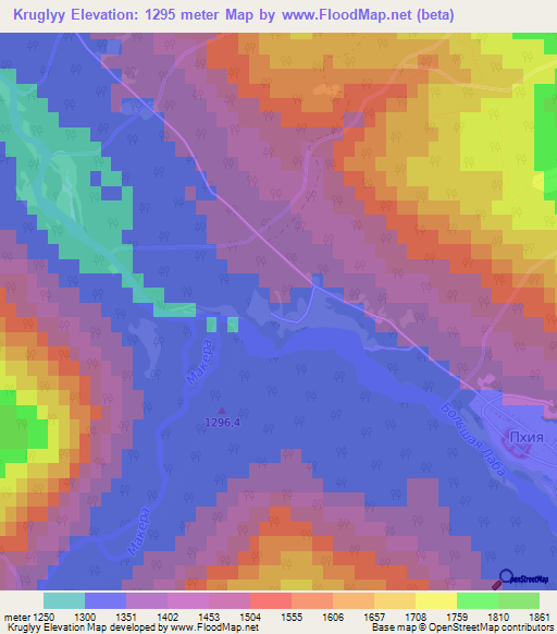 Kruglyy,Russia Elevation Map