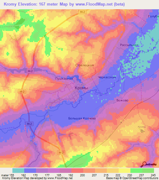 Kromy,Russia Elevation Map