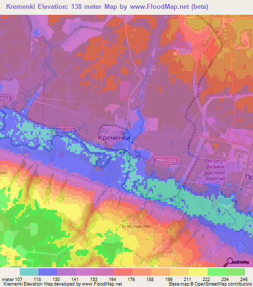 Kremenki,Russia Elevation Map