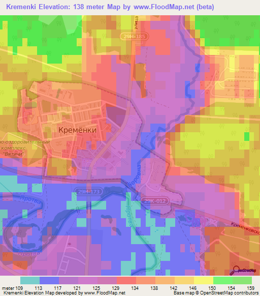 Kremenki,Russia Elevation Map