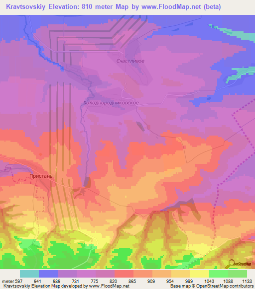 Kravtsovskiy,Russia Elevation Map