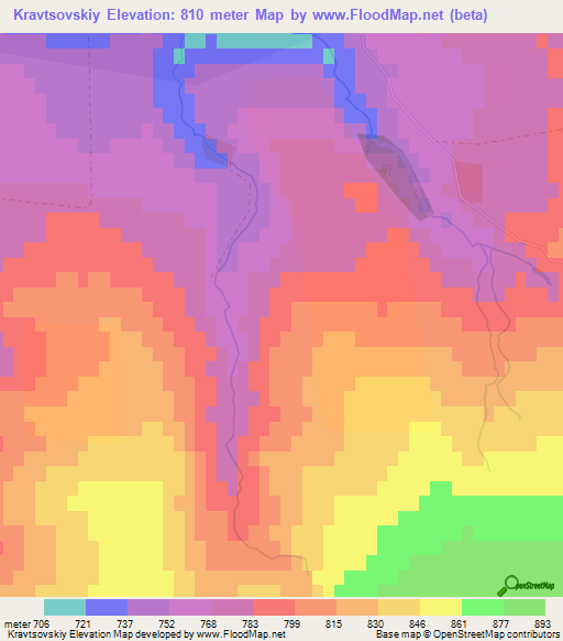 Kravtsovskiy,Russia Elevation Map