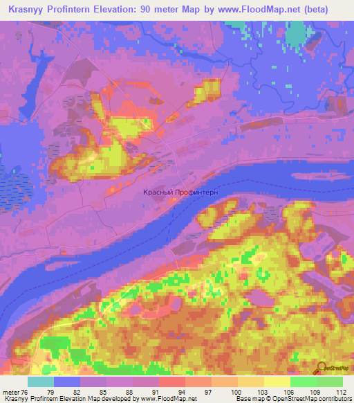 Krasnyy Profintern,Russia Elevation Map