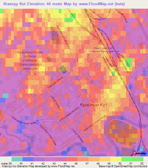 Krasnyy Kut,Russia Elevation Map