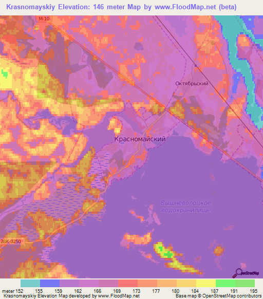 Krasnomayskiy,Russia Elevation Map