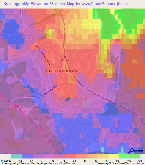 Krasnogorskiy,Russia Elevation Map
