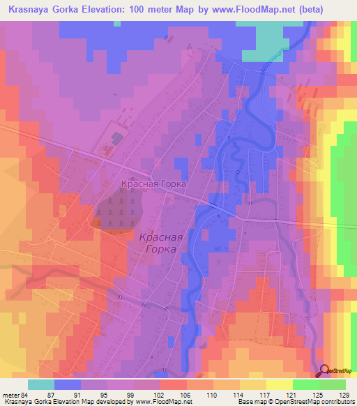 Krasnaya Gorka,Russia Elevation Map