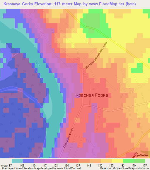 Krasnaya Gorka,Russia Elevation Map