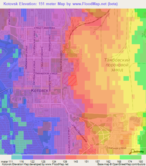 Kotovsk,Russia Elevation Map