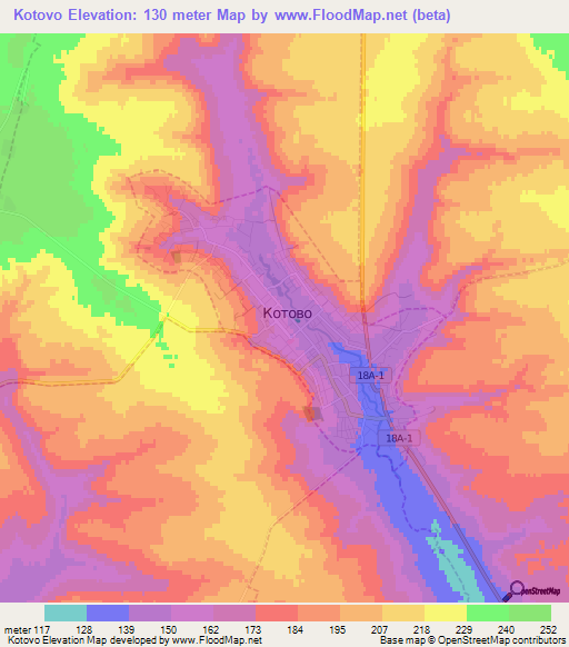 Kotovo,Russia Elevation Map