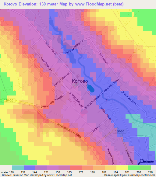 Kotovo,Russia Elevation Map