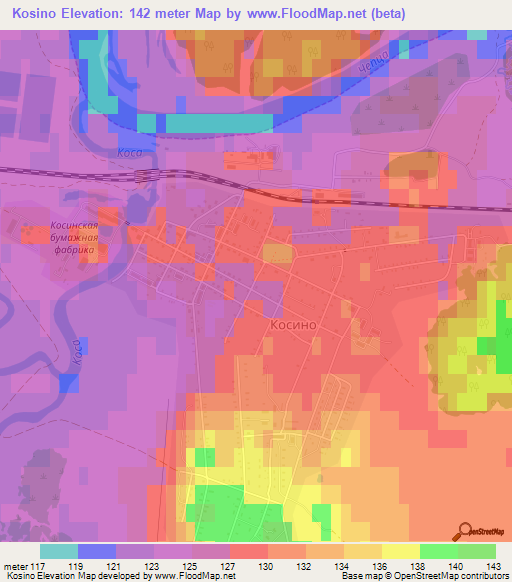 Kosino,Russia Elevation Map