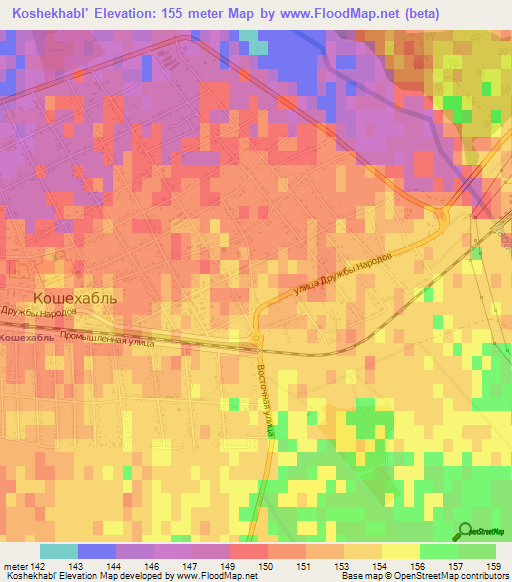 Koshekhabl',Russia Elevation Map