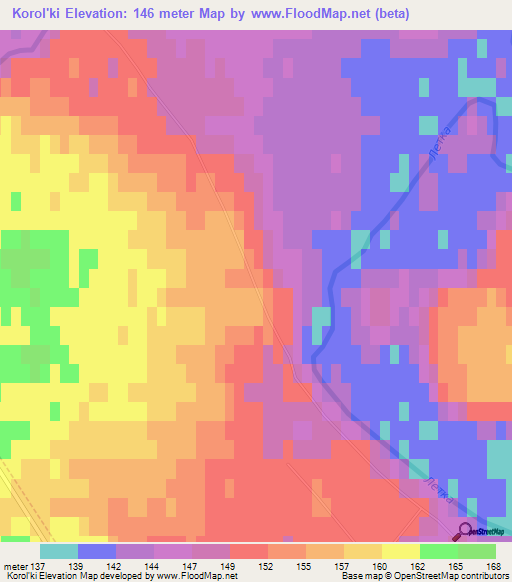 Korol'ki,Russia Elevation Map