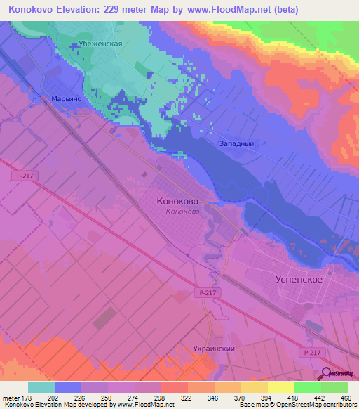 Konokovo,Russia Elevation Map